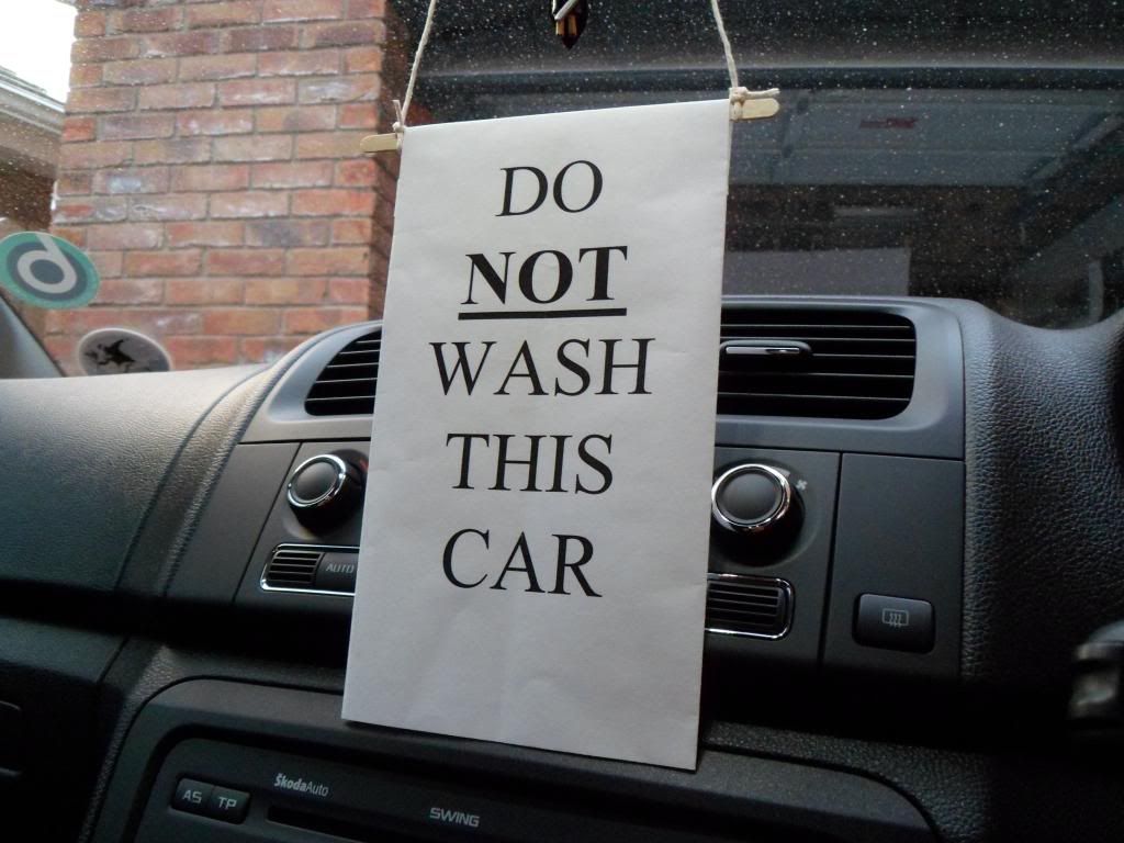 Do not wash sign! Styling and Car Care BRISKODA