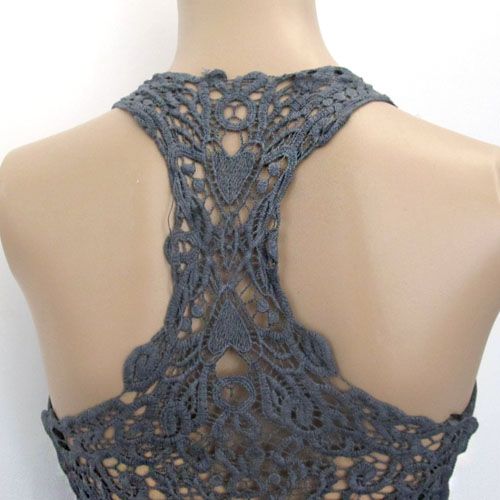 Womens Sexy Crochet Back Hollow Out Vest Camisole Lace Cami Tank Top T Shirt Hot Ebay 2752