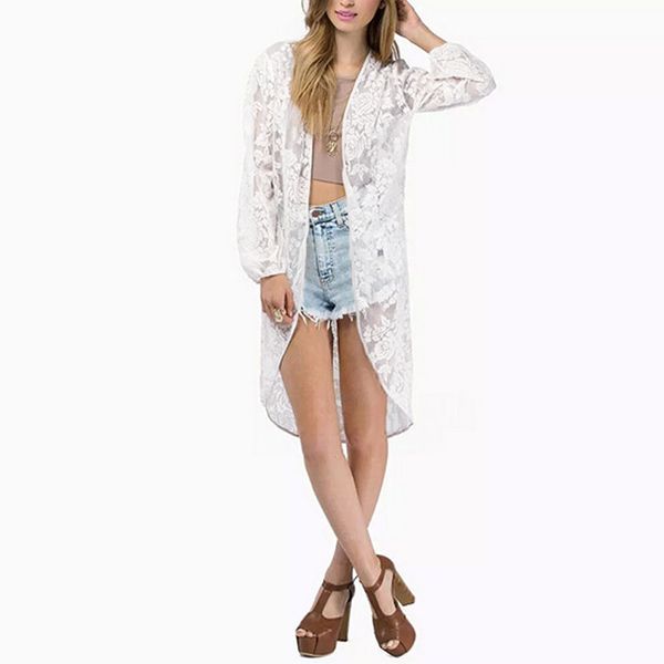 lace floral sheer tops shirt blouse cardigan kimono cover ebay lace floral sheer tops shirt blouse cardigan kimono cover ebay