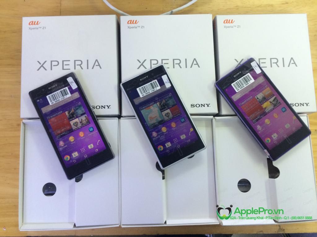 Xperia Z1 au docomo SOL23 mầu tím đen trắng 32gb giá tốt - 2