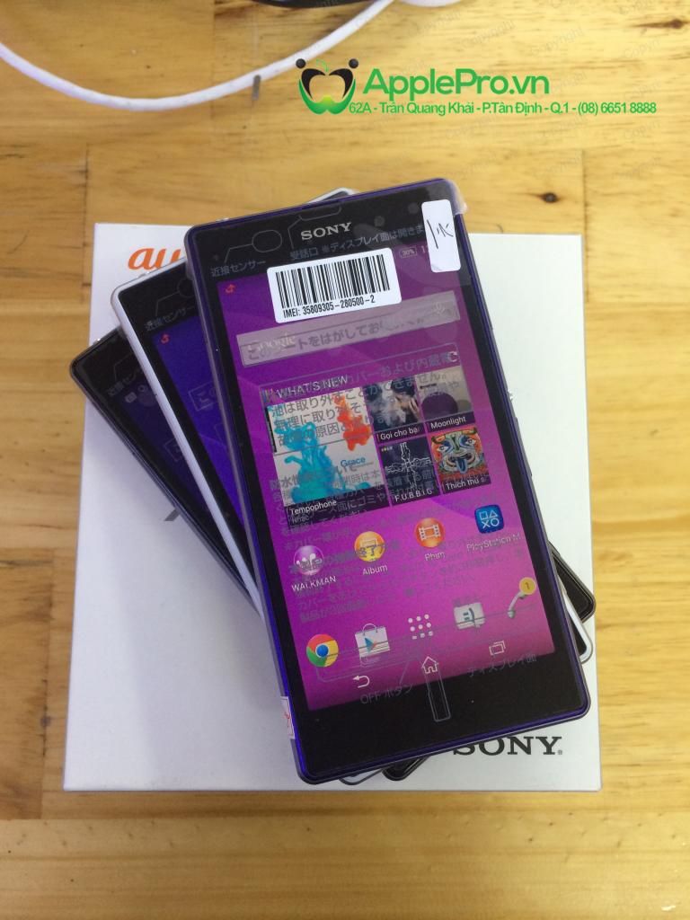 Xperia Z1 au docomo SOL23 mầu tím đen trắng 32gb giá tốt - 4