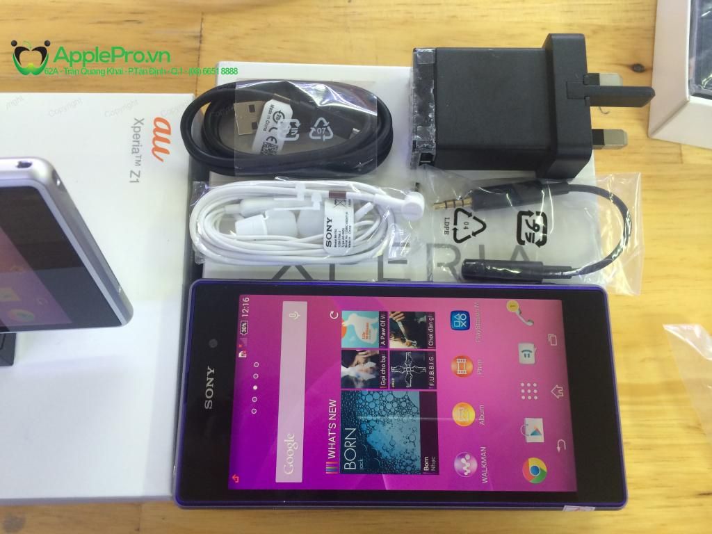 Xperia Z1 au docomo SOL23 mầu tím đen trắng 32gb giá tốt - 6