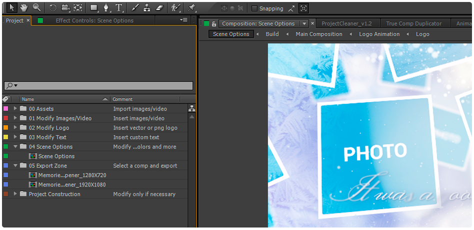 After Effects Cs6 Project Settings