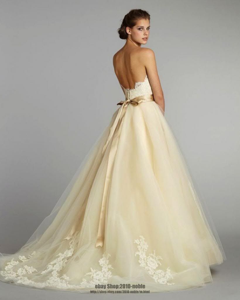 New A Line Whiteivory Wedding Dress Bridal Gown Custom Size 6 8 10 12 14 16 18 Ebay 9664