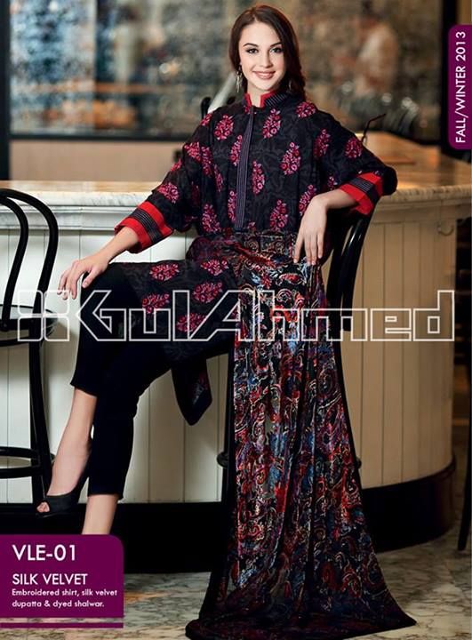 Latest fashion trends, latest fashion news, Pakistan fashion brand, latest dresses, women shalwar kameez, latest women dresses, women dresses 2013-14, gul ahmed fashion, gul ahmed silk velvet, gul ahmed fall/winter, gul ahmed fall/winter collection, long shirts and trousers, silk velvet fabric, fall dresses for girls, winter dresses for girls, casual wear, faormal wear, eastern dresses for women