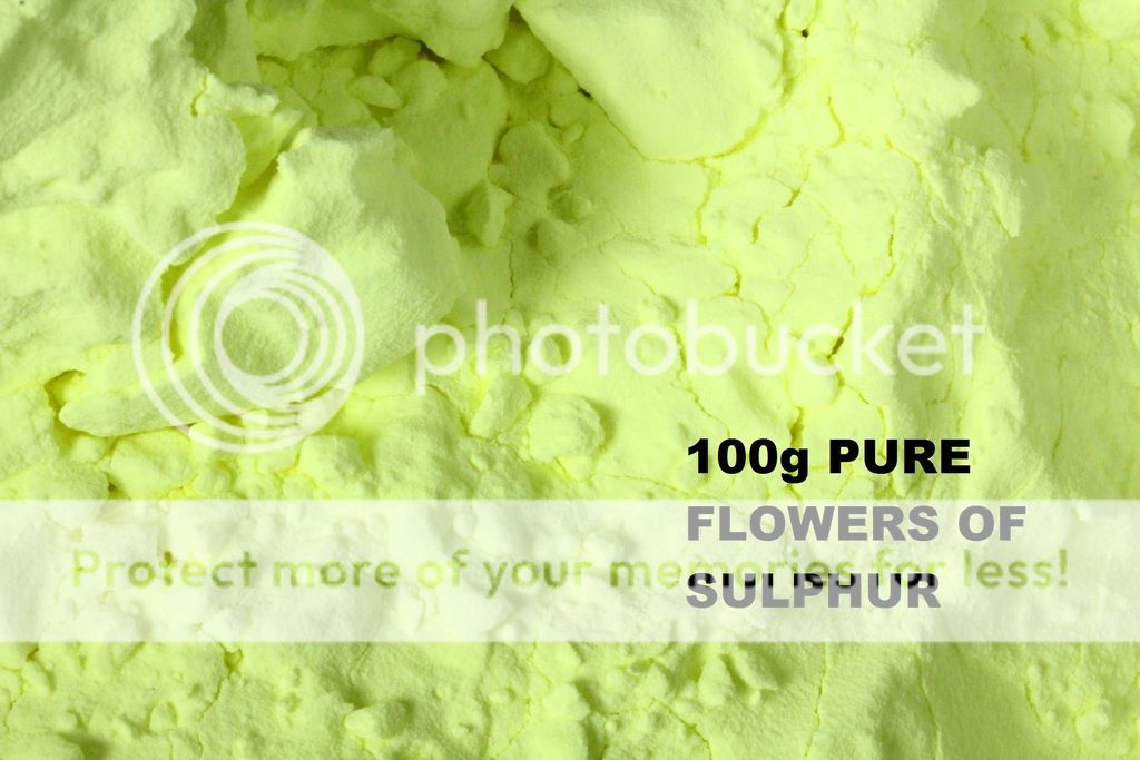 FLOWERS OF SULPHUR POWDER 100g 99.99 HIGH PURITY SUBLIMED HEALTH