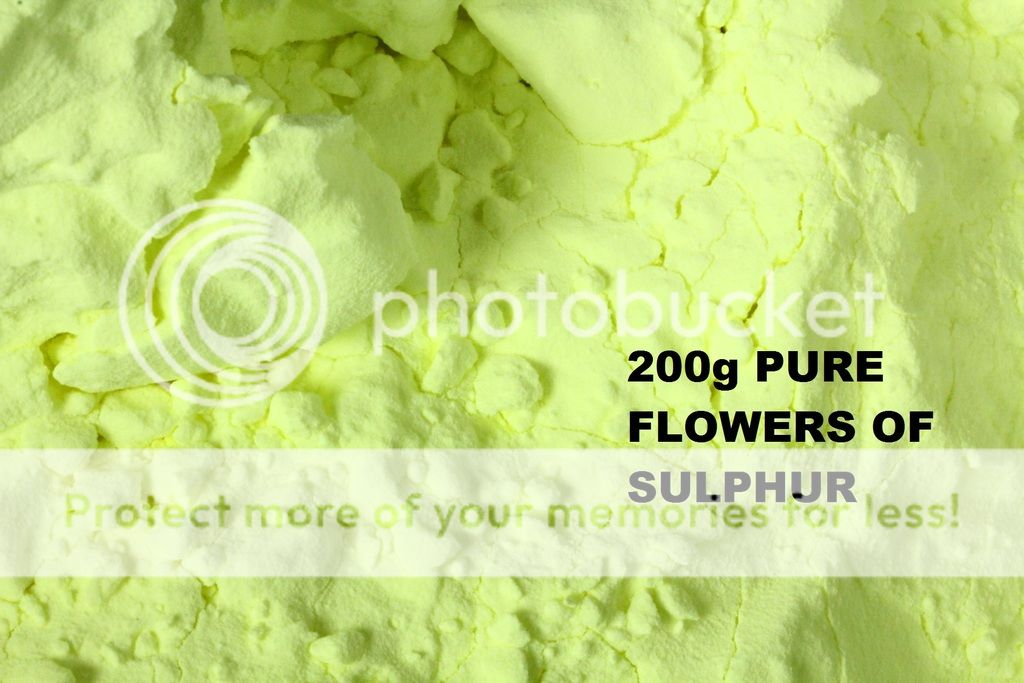 FLOWERS OF SULPHUR POWDER 200g 99.99 HIGH PURITY SUBLIMED HEALTH